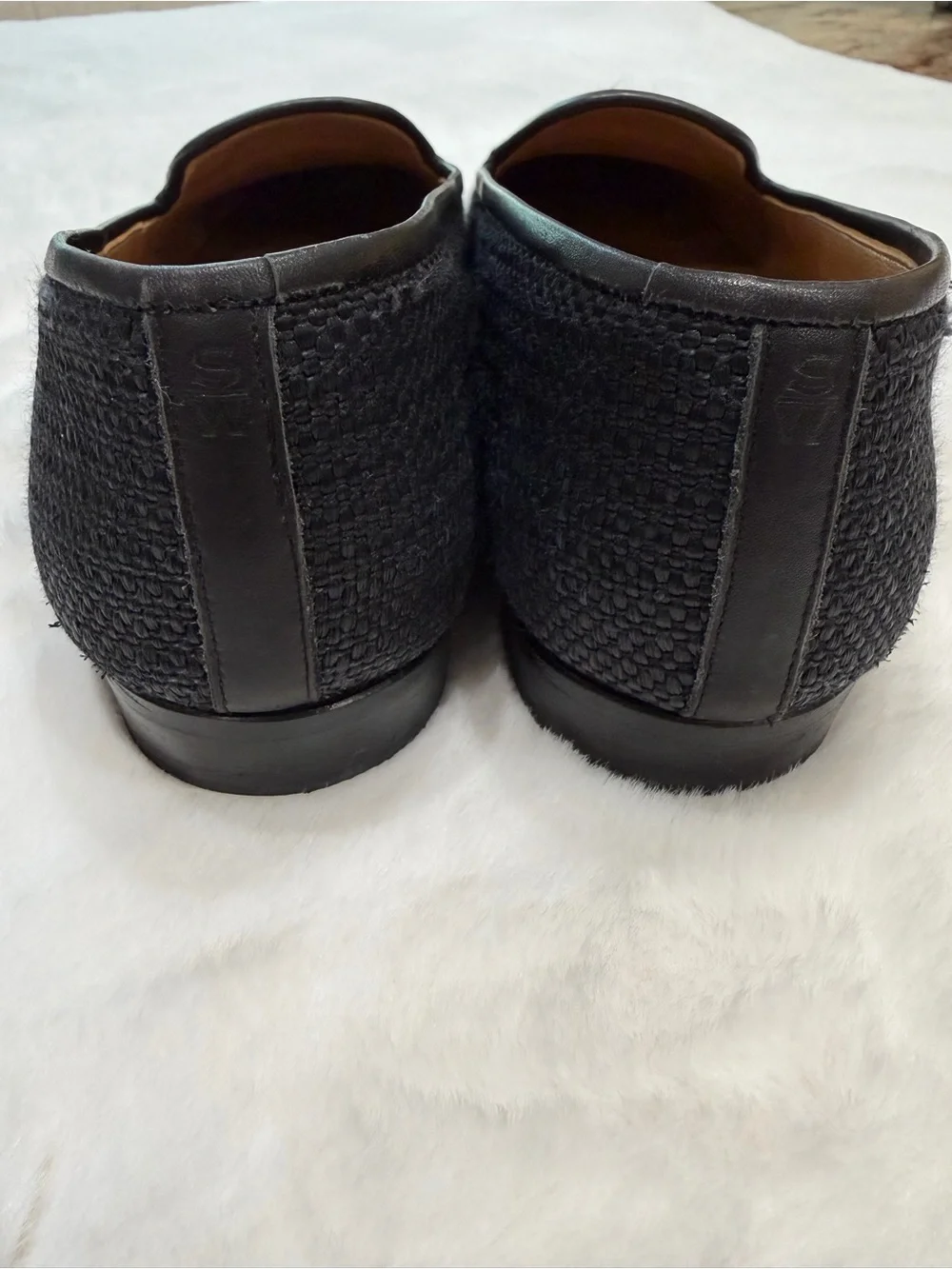 Stubbs & Wootton Black Woven Loafers
